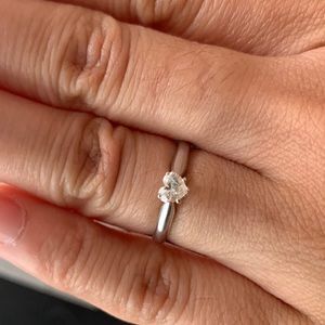 1/4ct Heart shape promise ring